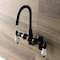 Kingston Brass AE85T0 Adjustable Center Wall Mount Tub Faucet, Matte Black AE85T0 - alternate 2